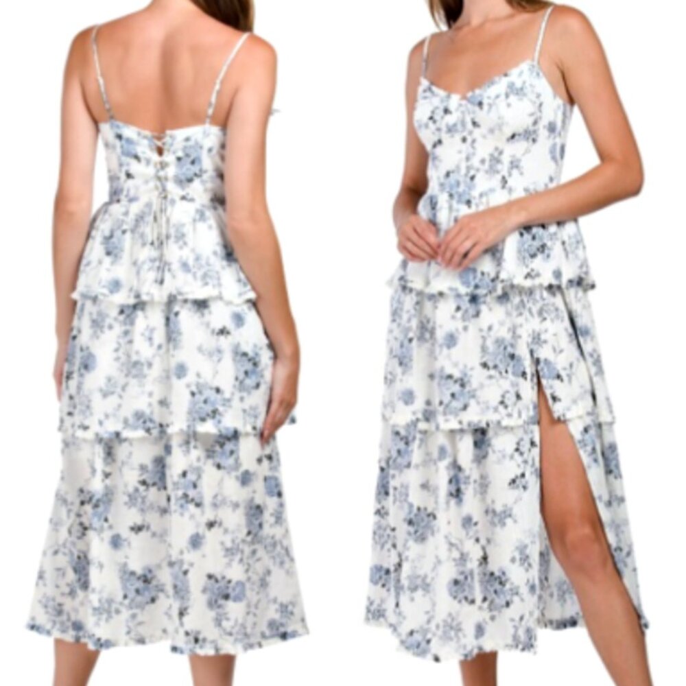 House of Harlow Blue Floral Dress